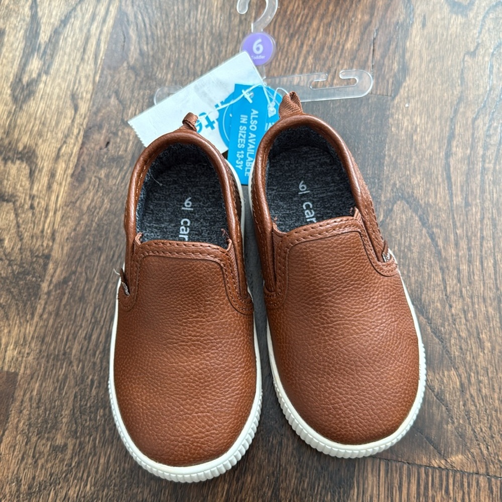 Carter's Brown Slip-On Kids Sneakers